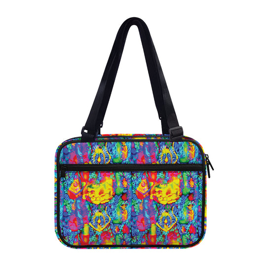 Abstract Psychedelic Print Double Strap Bible Bag