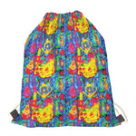 Abstract Psychedelic Print Drawstring Bag