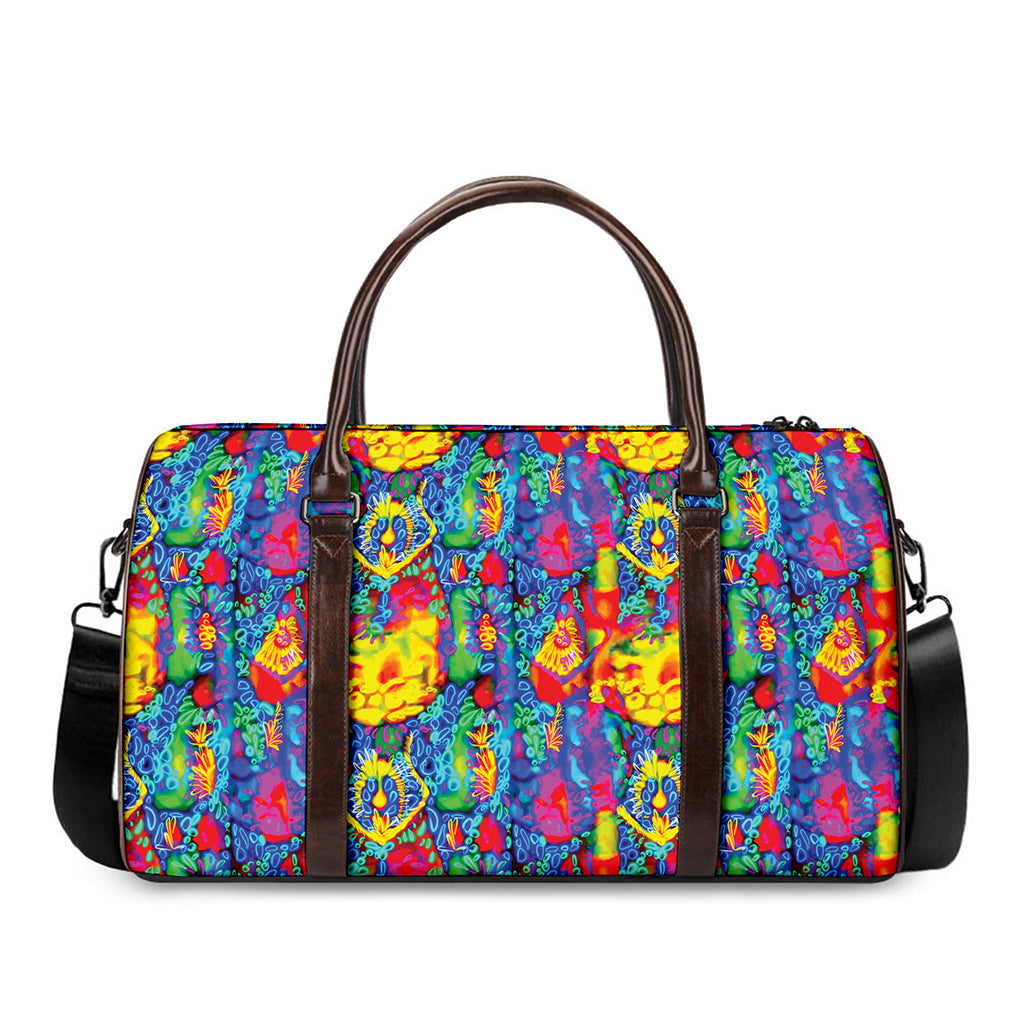 Abstract Psychedelic Print Duffle Bag