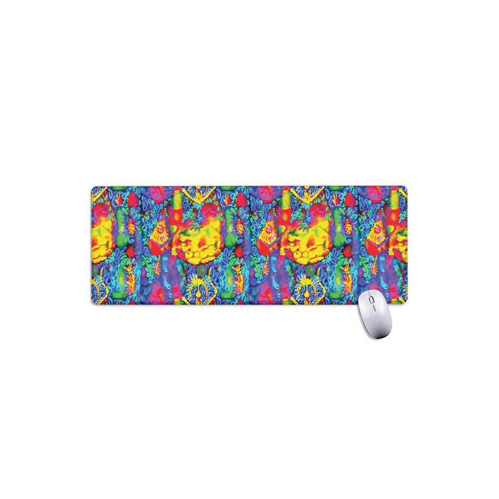 Abstract Psychedelic Print Extended Mouse Pad