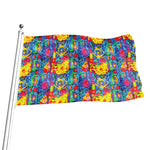Abstract Psychedelic Print Flag