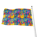 Abstract Psychedelic Print Flag