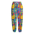 Abstract Psychedelic Print Fleece Lined Knit Pants