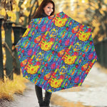 Abstract Psychedelic Print Foldable Umbrella