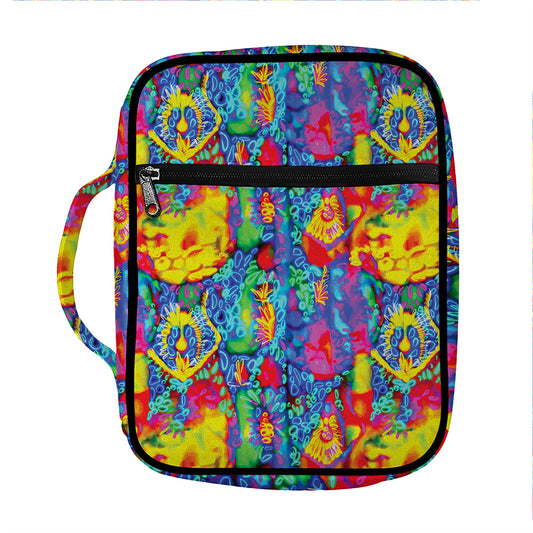 Abstract Psychedelic Print Front Pocket Bible Bag