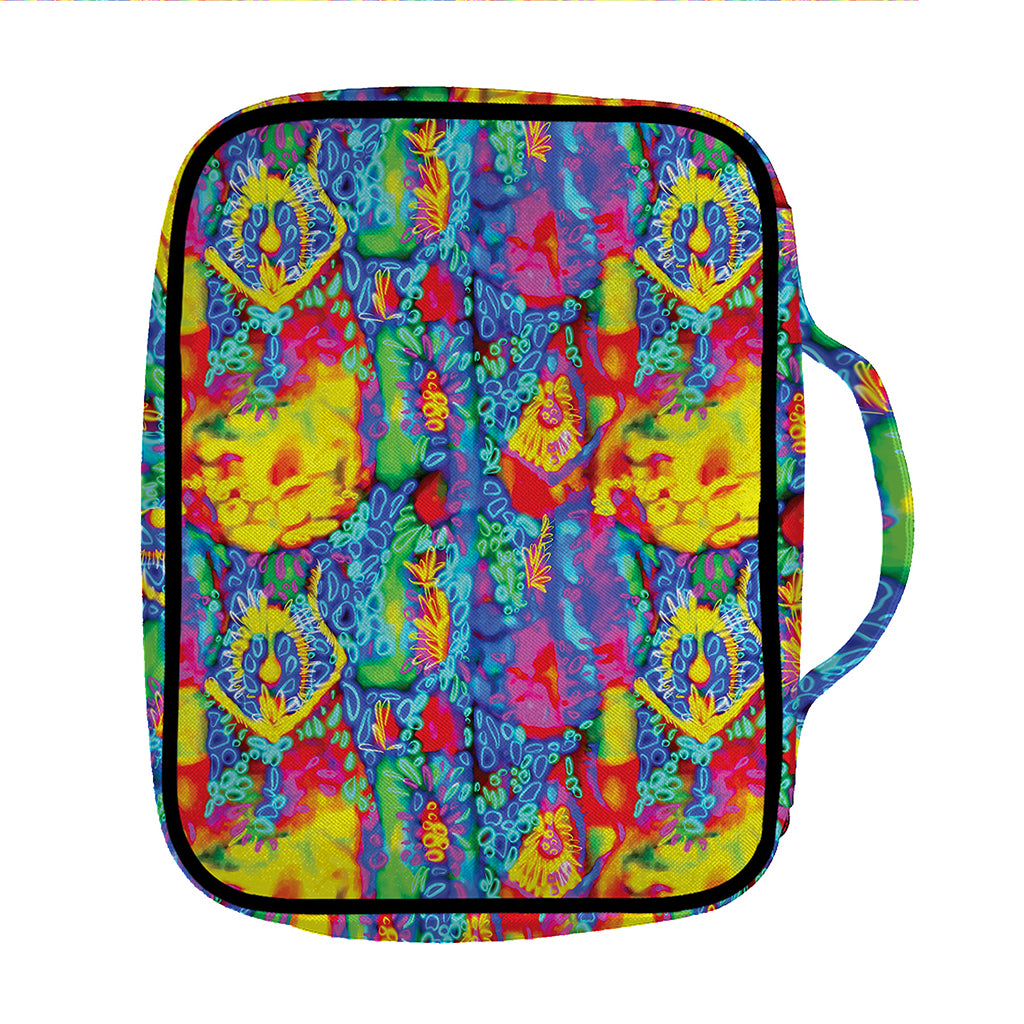 Abstract Psychedelic Print Front Pocket Bible Bag