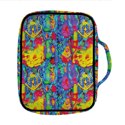 Abstract Psychedelic Print Front Pocket Bible Bag