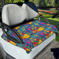 Abstract Psychedelic Print Golf Cart Seat Cover