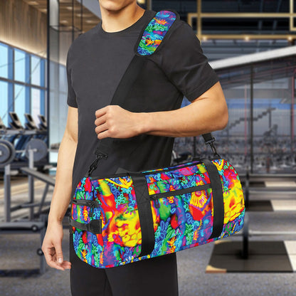 Abstract Psychedelic Print Gym Bag