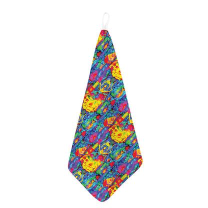 Abstract Psychedelic Print Hand Towel