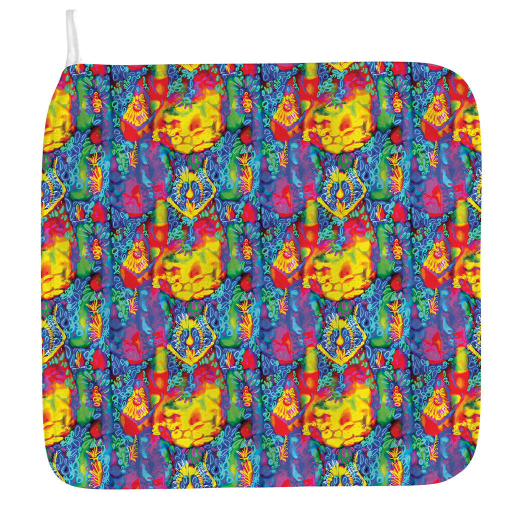 Abstract Psychedelic Print Hand Towel