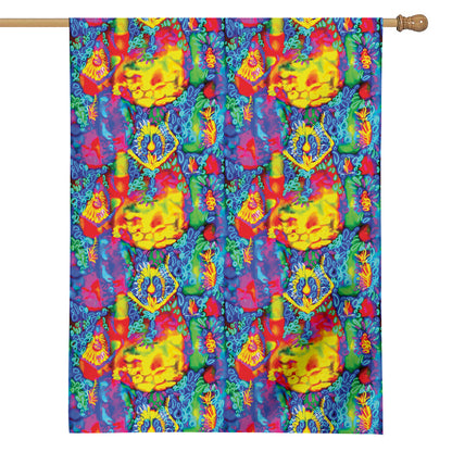Abstract Psychedelic Print House Flag