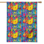 Abstract Psychedelic Print House Flag