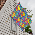 Abstract Psychedelic Print House Flag