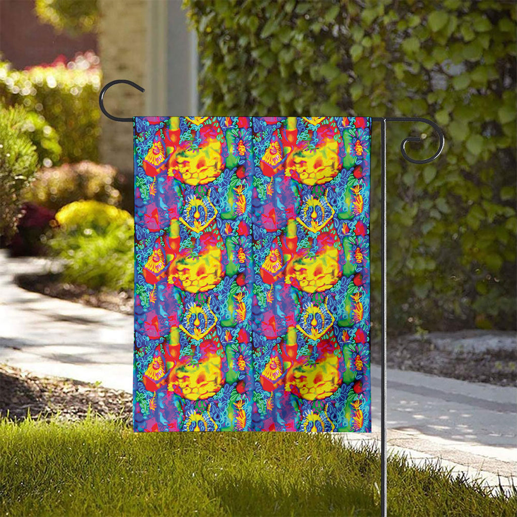Abstract Psychedelic Print House Flag