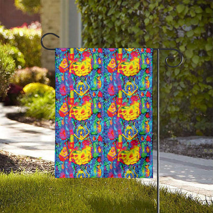 Abstract Psychedelic Print House Flag
