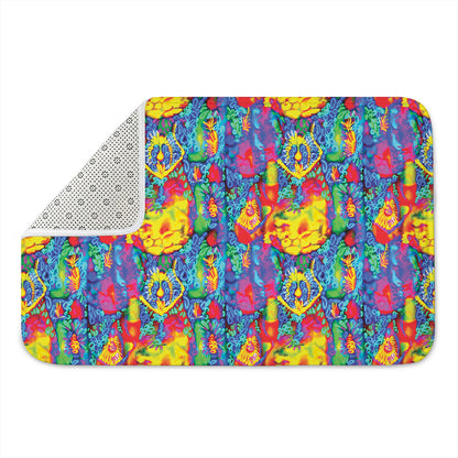 Abstract Psychedelic Print Indoor Door Mat