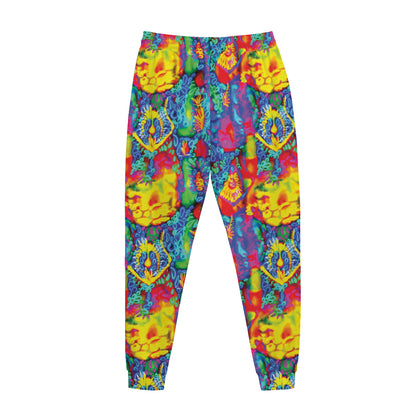 Abstract Psychedelic Print Jogger Pants