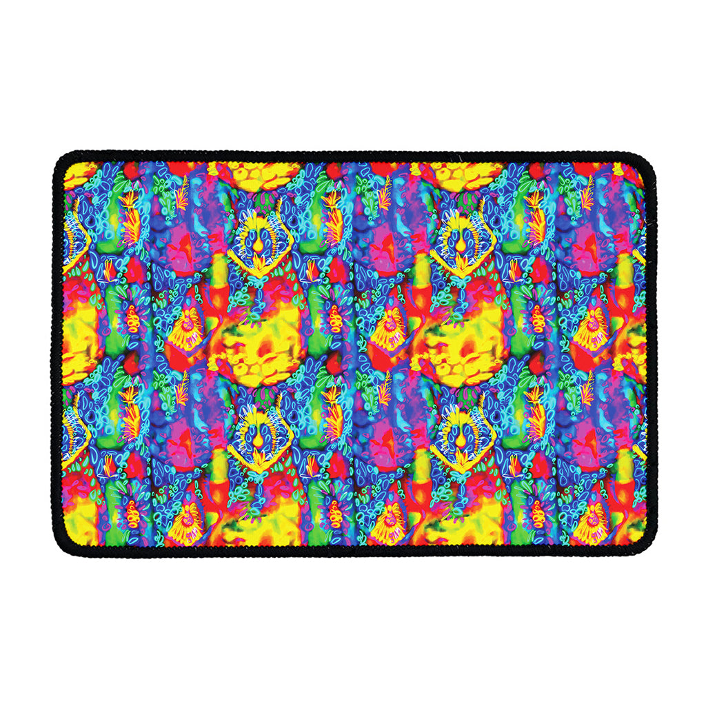 Abstract Psychedelic Print Kitchen Mat