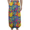 Abstract Psychedelic Print Lantern Pants