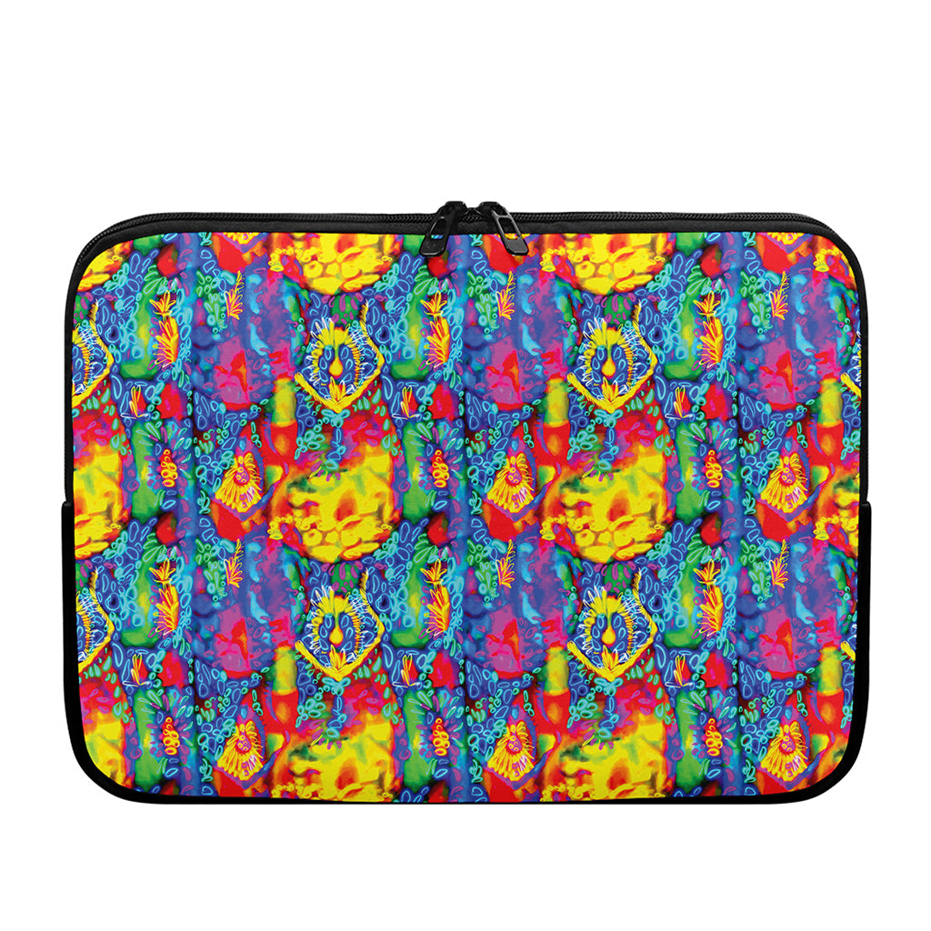 Abstract Psychedelic Print Laptop Sleeve