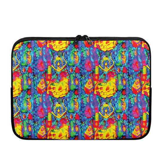 Abstract Psychedelic Print Laptop Sleeve