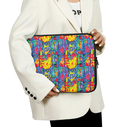 Abstract Psychedelic Print Laptop Sleeve