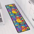 Abstract Psychedelic Print Long Kitchen Mat