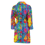 Abstract Psychedelic Print Men's Bathrobe