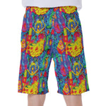 Abstract Psychedelic Print Men's Beach Shorts