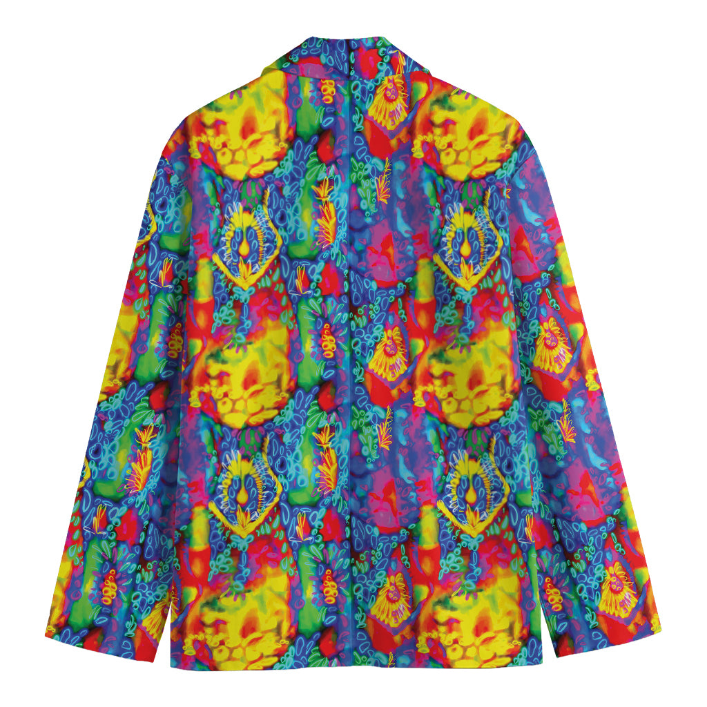 Abstract Psychedelic Print Men's Blazer