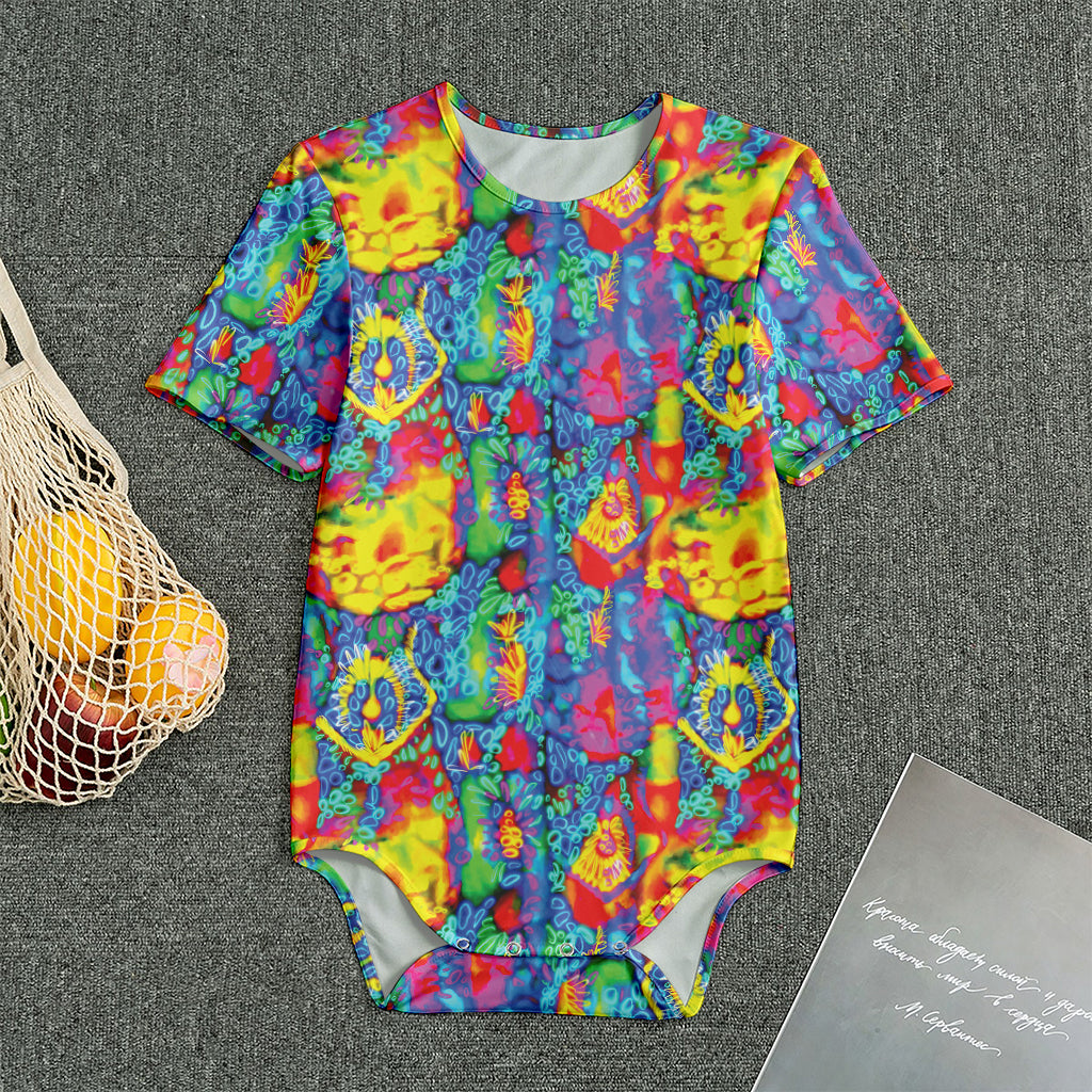 Abstract Psychedelic Print Men's Bodysuit
