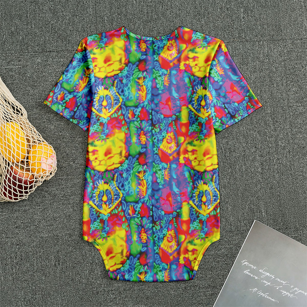 Abstract Psychedelic Print Men's Bodysuit