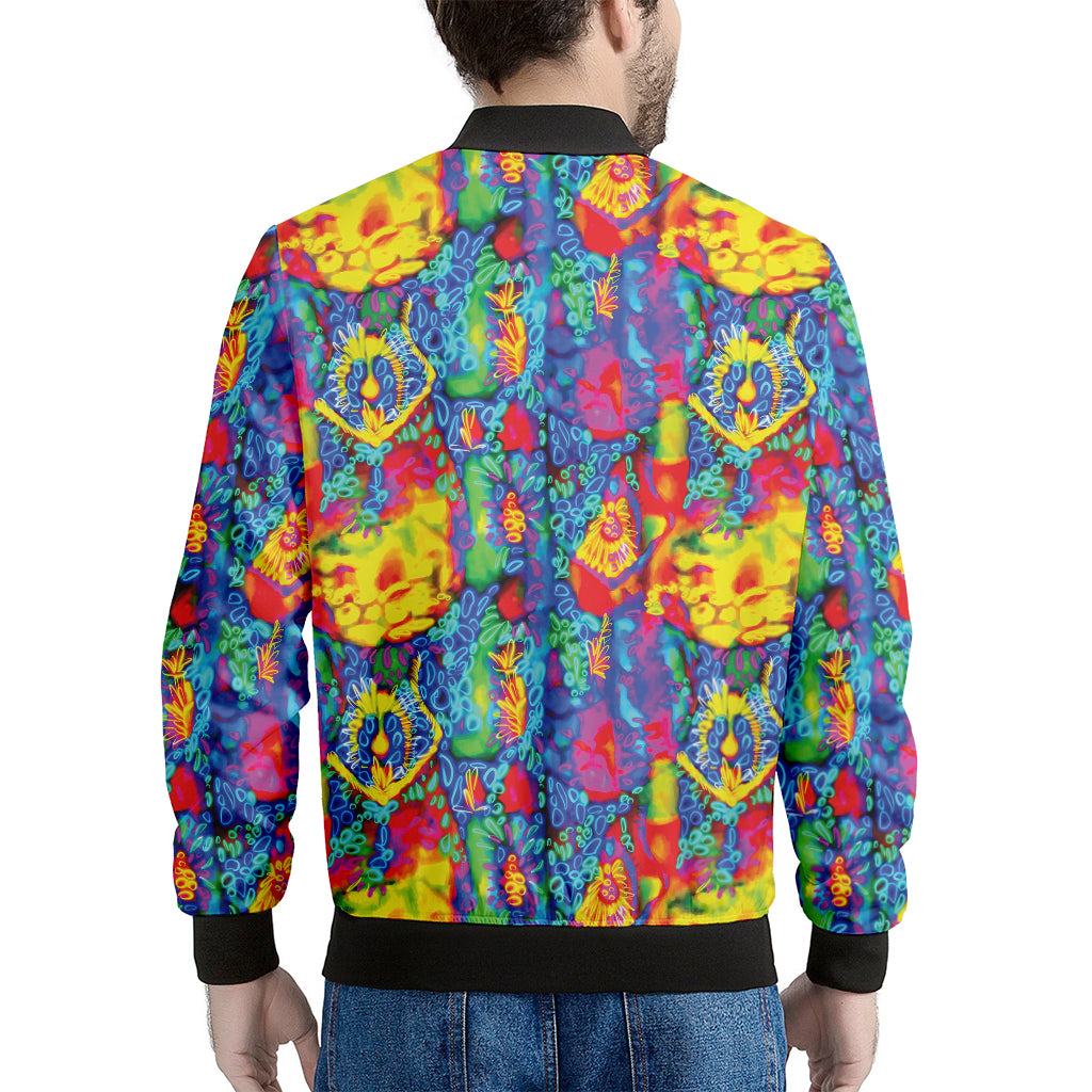 Abstract Psychedelic Print Men's Bomber Jacket