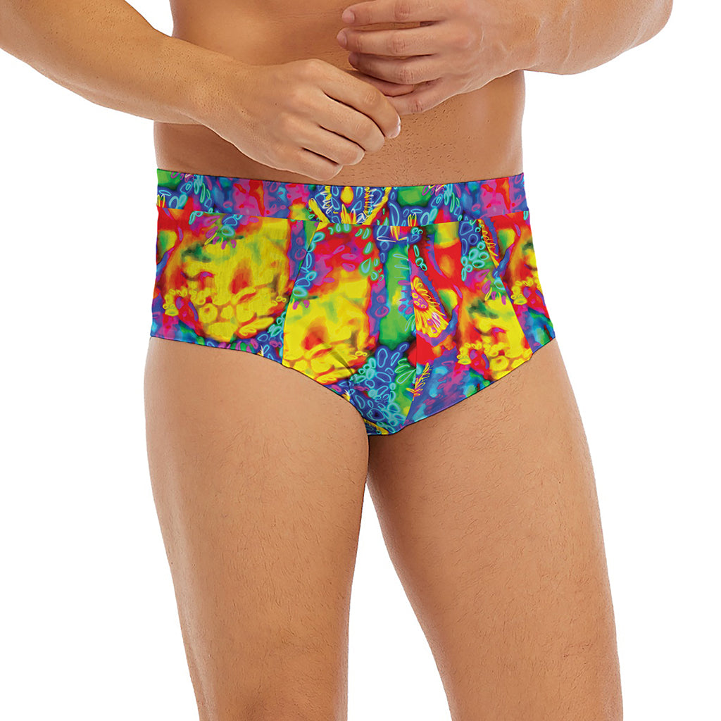 Abstract Psychedelic Print Men's Briefs