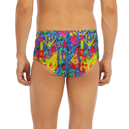 Abstract Psychedelic Print Men's Briefs
