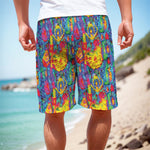 Abstract Psychedelic Print Men's Cargo Shorts