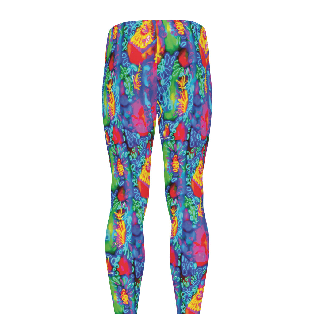 Abstract Psychedelic Print Men's leggings