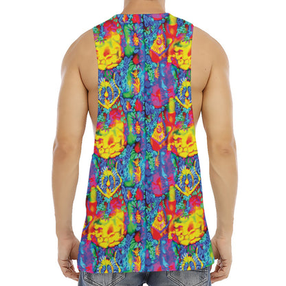 Abstract Psychedelic Print Men's Muscle Tank Top