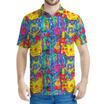 Abstract Psychedelic Print Men's Polo Shirt