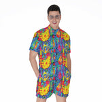 Abstract Psychedelic Print Men's Rompers