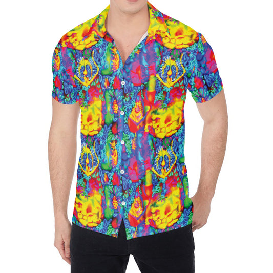 Abstract Psychedelic Print Men's Shirt