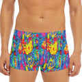 Abstract Psychedelic Print Men's Short Boxer Briefs