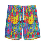 Abstract Psychedelic Print Men's Sports Shorts