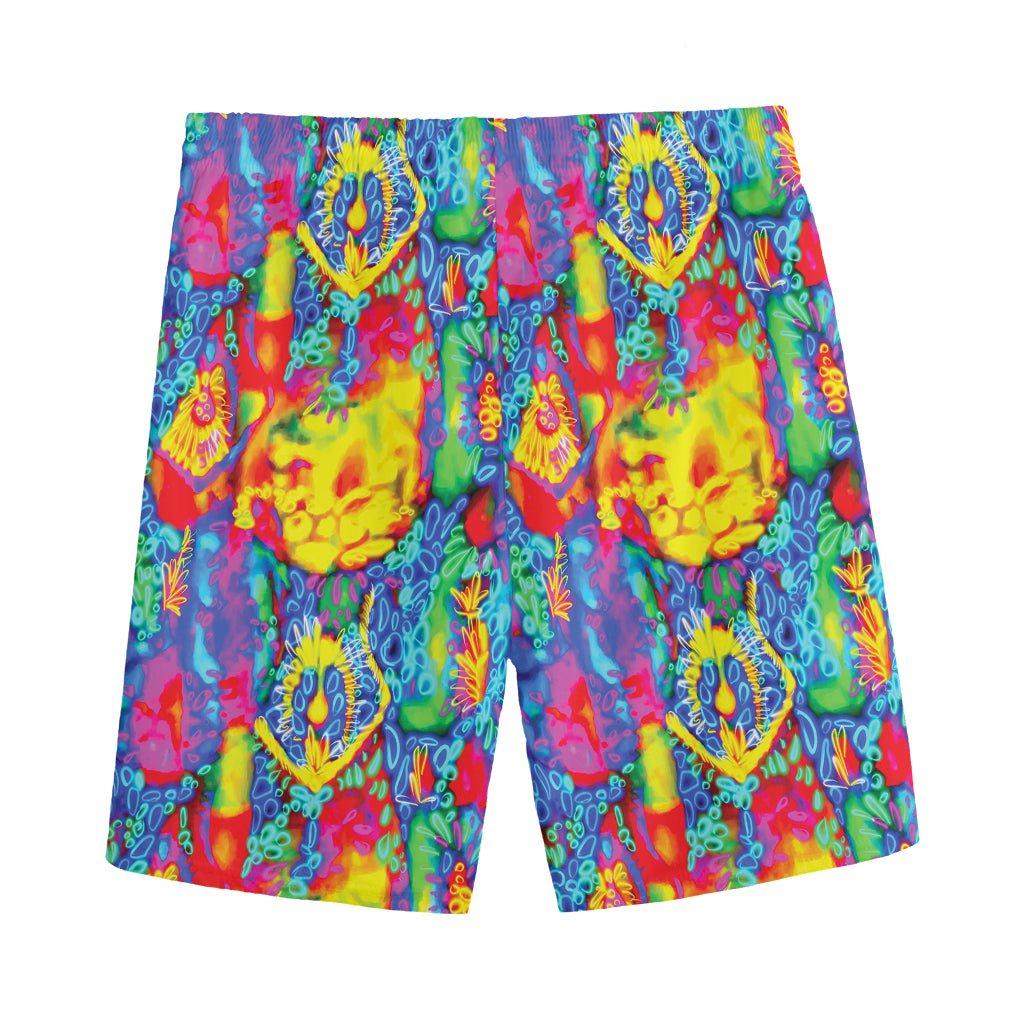 Abstract Psychedelic Print Men's Sports Shorts