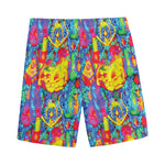 Abstract Psychedelic Print Men's Sports Shorts