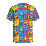 Abstract Psychedelic Print Men's Sports T-Shirt