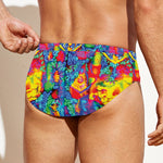 Abstract Psychedelic Print Men's Swim Briefs
