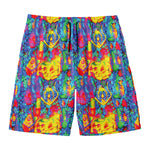 Abstract Psychedelic Print Men's Swim Trunks