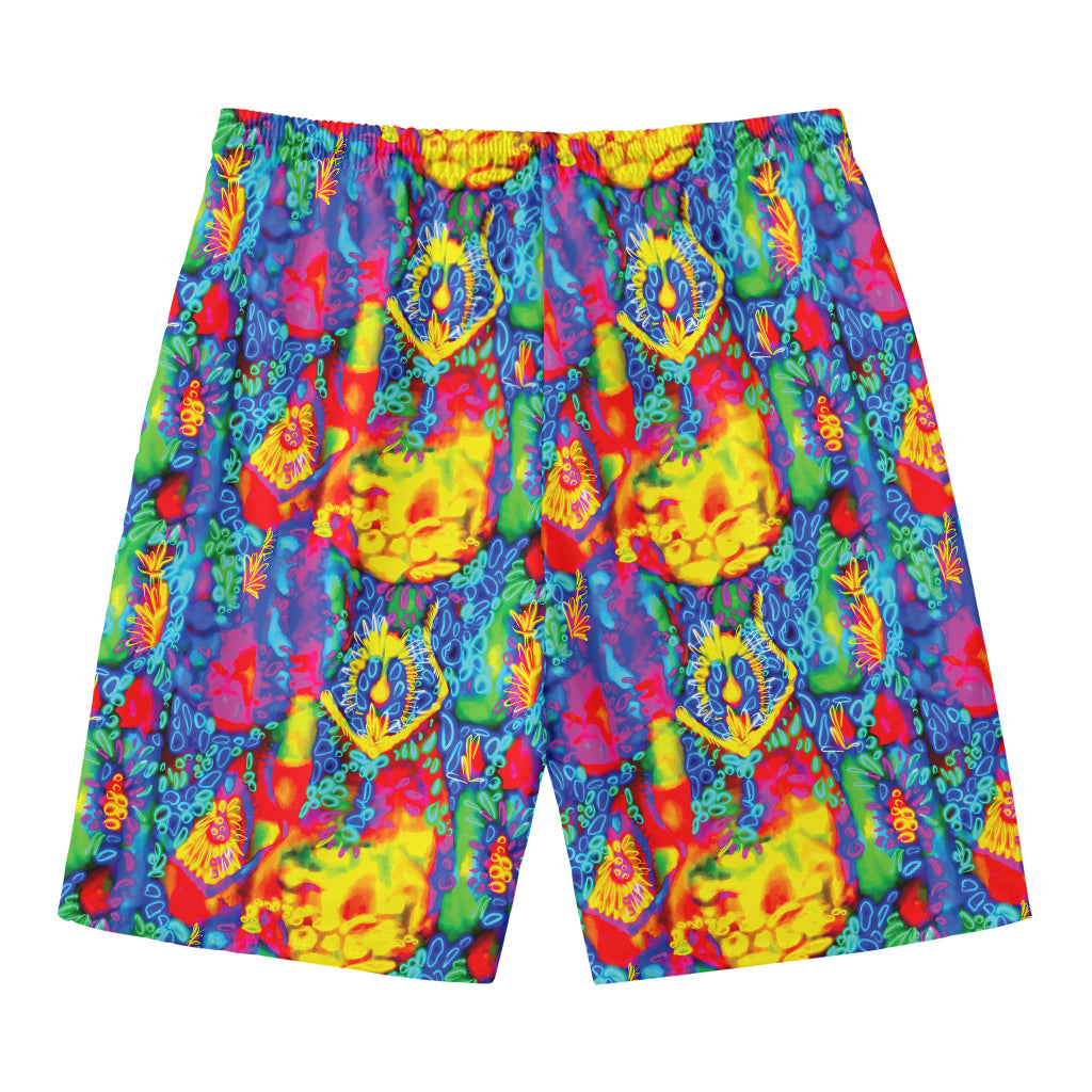 Abstract Psychedelic Print Men's Swim Trunks